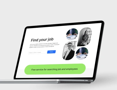 Einseitige Landing Page